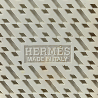 Hermes Metallic Womens Polo Sneakers 38 Argente Black 6 of 14
