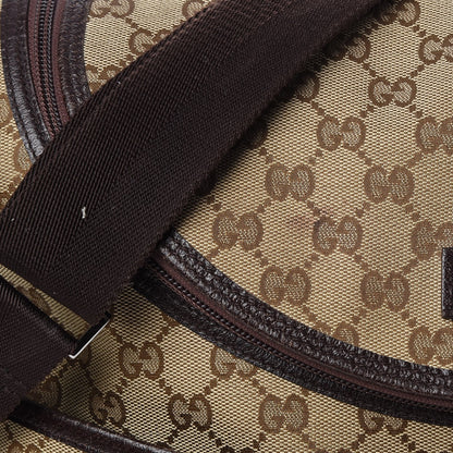 Gucci Monogram Natural Pigskin Large Diaper Bag Beige Ebony Cocoa Dark Chocolate 10 of 14