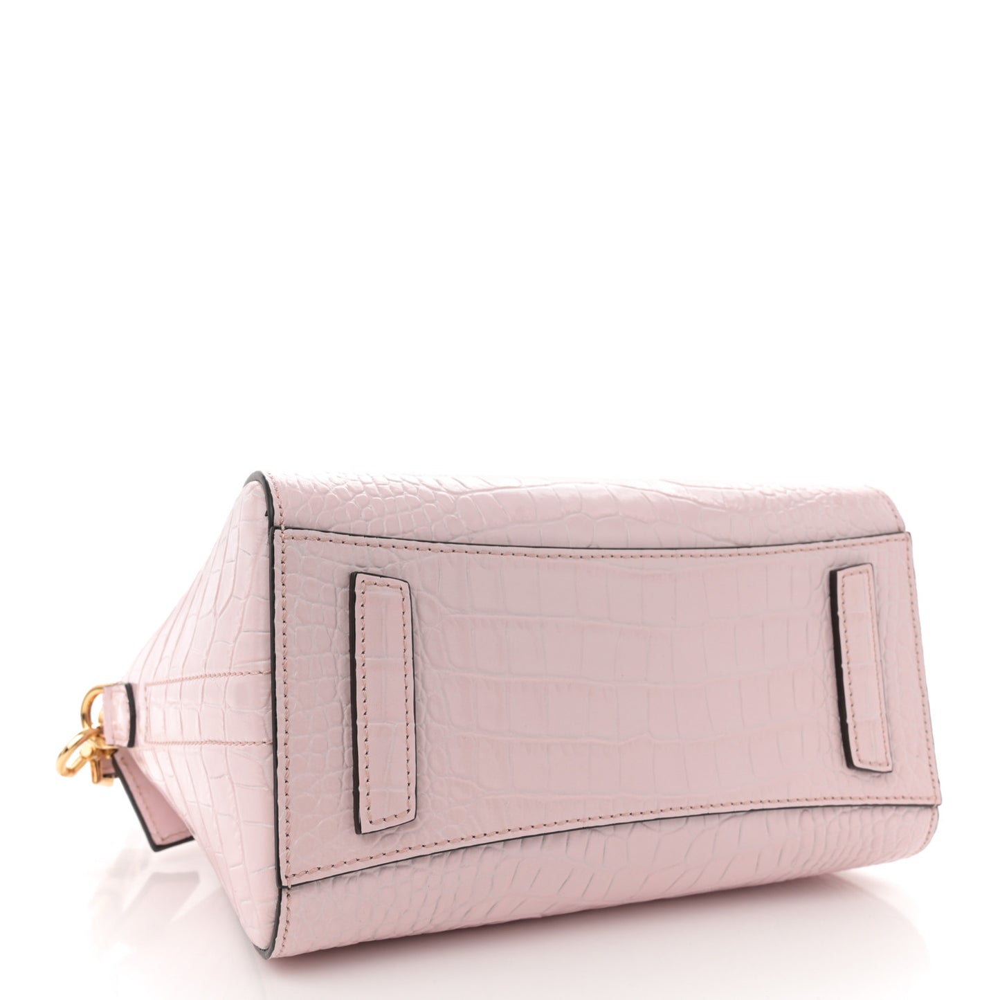Calfskin Crocodile Embossed Mini Antigona Pink
