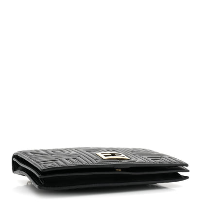 Fendi Nappa Logo Embossed Long Wallet On Chain Black 4 of 12