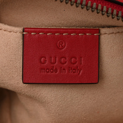 Gucci Calfskin Matelasse GG Marmont Belt Bag 85 34 Hibiscus Red 6 of 11