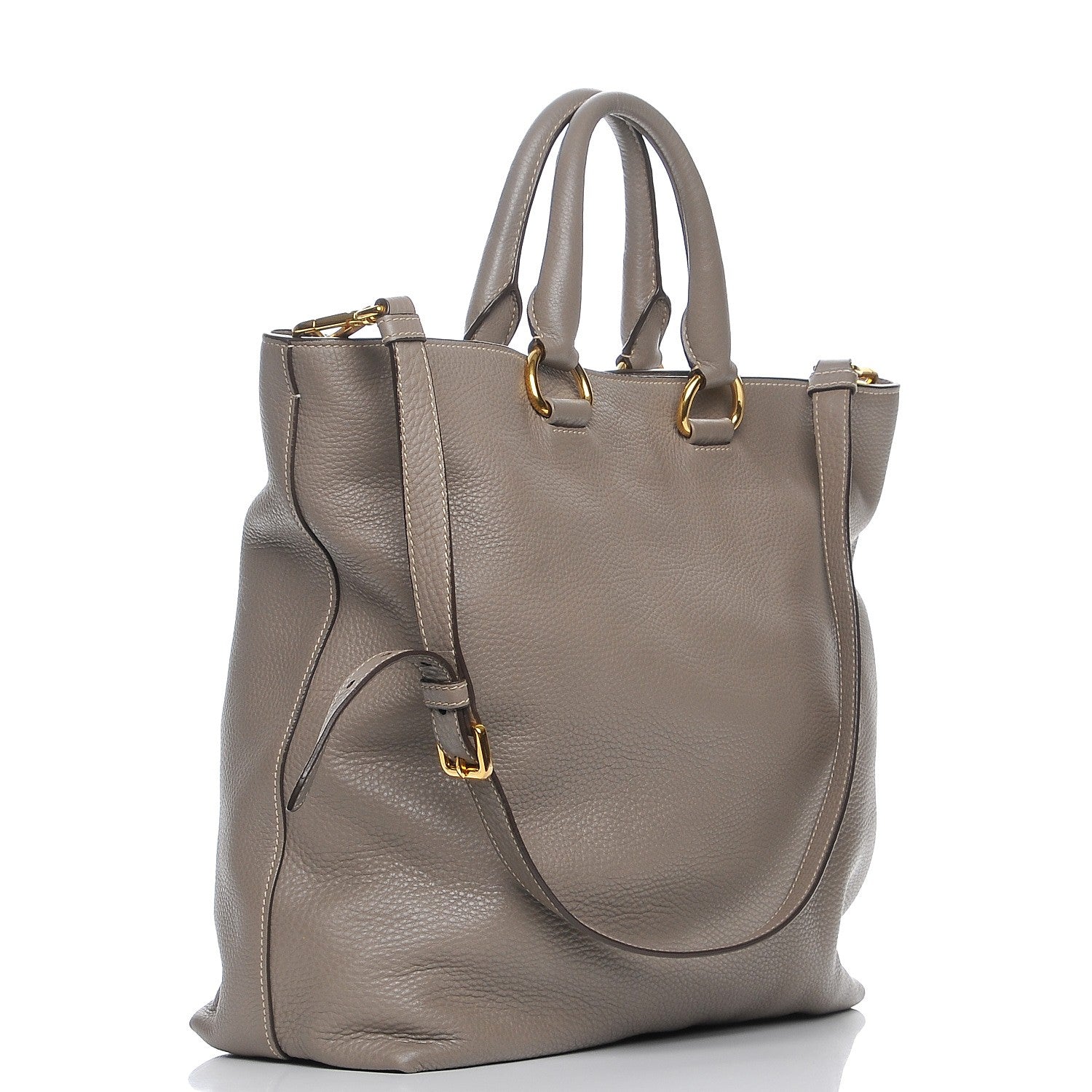 Prada Vitello Daino Tote Argilla 4 of 9