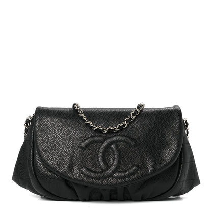Chanel Caviar Half Moon Wallet On Chain WOC Black 1 of 12