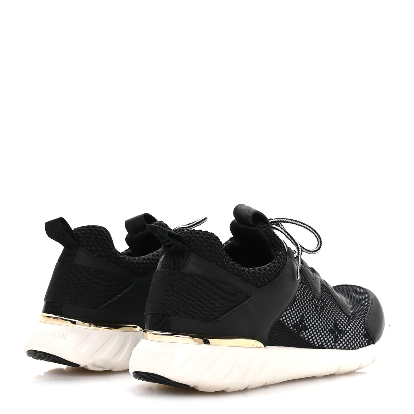 Technical Nylon Monogram Rubber Aftergame Sneakers 37 Black