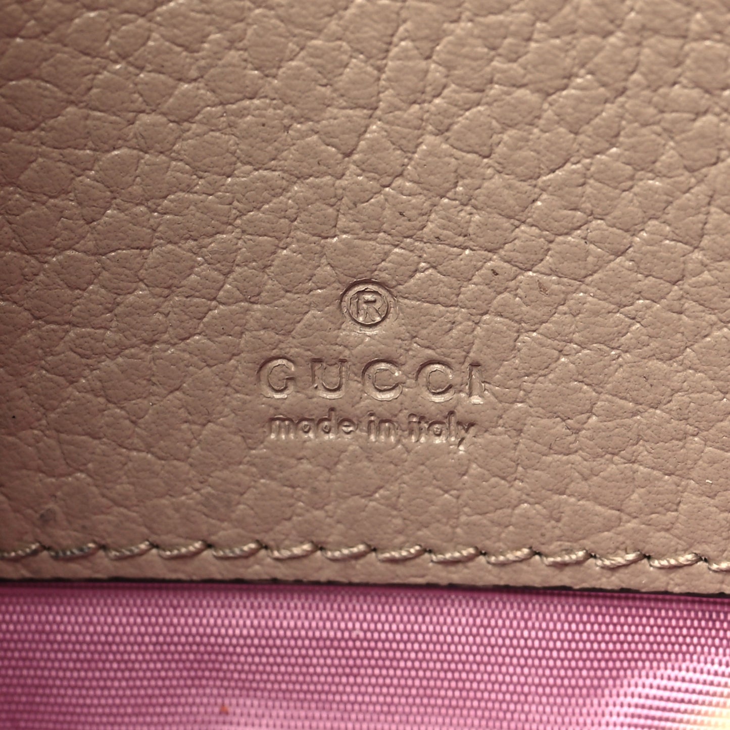 Dollar Calfskin Super Mini GG Marmont Chain Shoulder Bag Beige