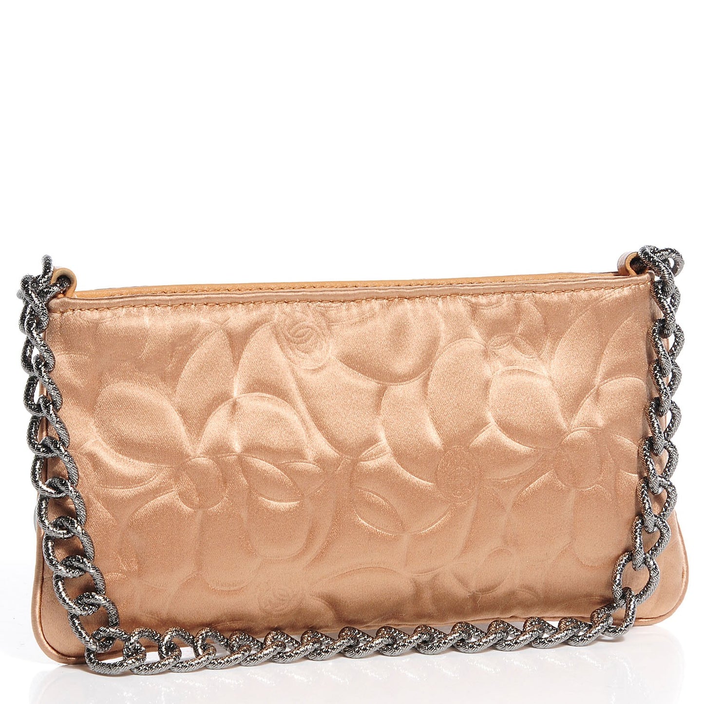Satin Camellia Evening Bag Light Pink