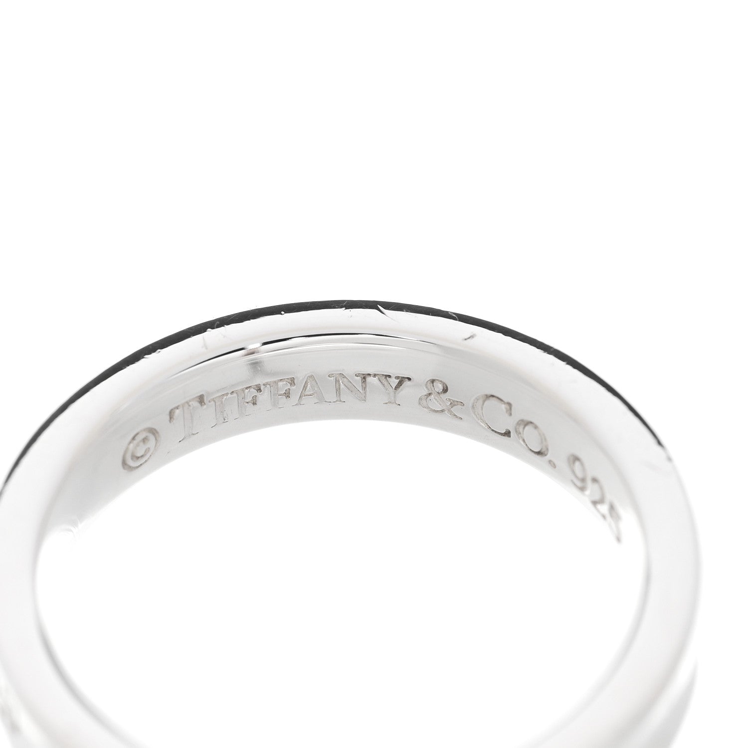 Tiffany Sterling Silver Narrow 1837 Band Ring 51 5.75 4 of 4