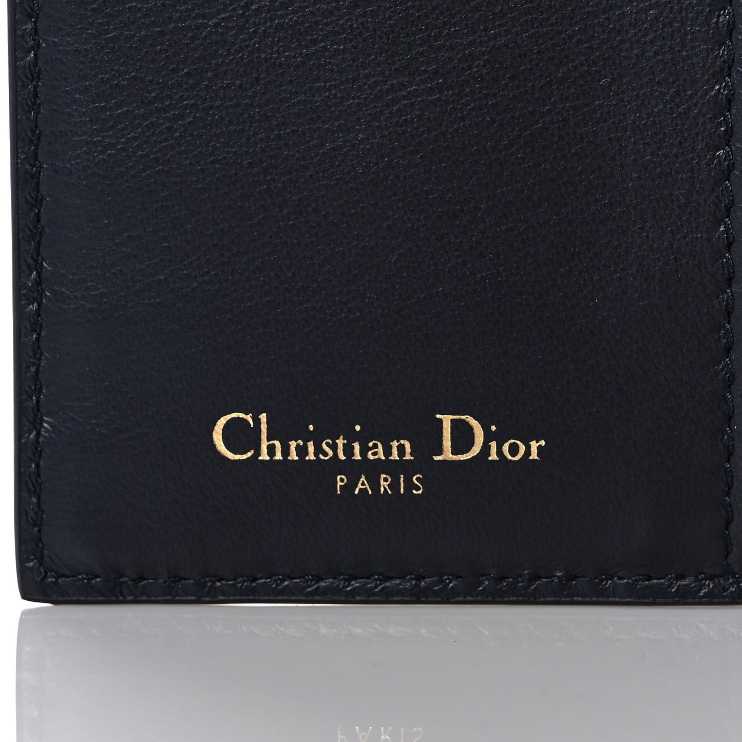 Calfskin Oblique Passport Holder Blue