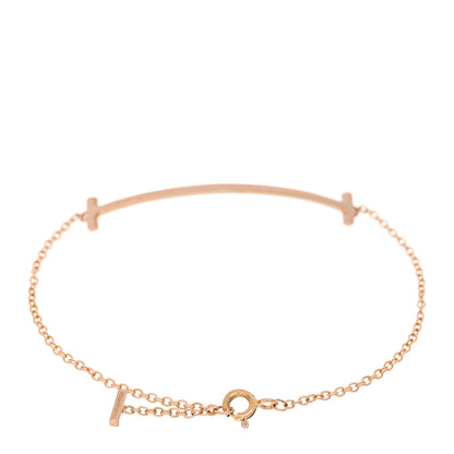 Tiffany 18K Rose Gold T Smile Bracelet 2 of 4