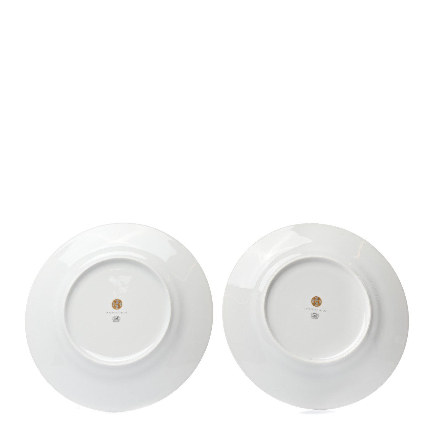 Hermes Porcelain Mosaique Au 24 Gold Dinner Plate Set of 2 3 of 6
