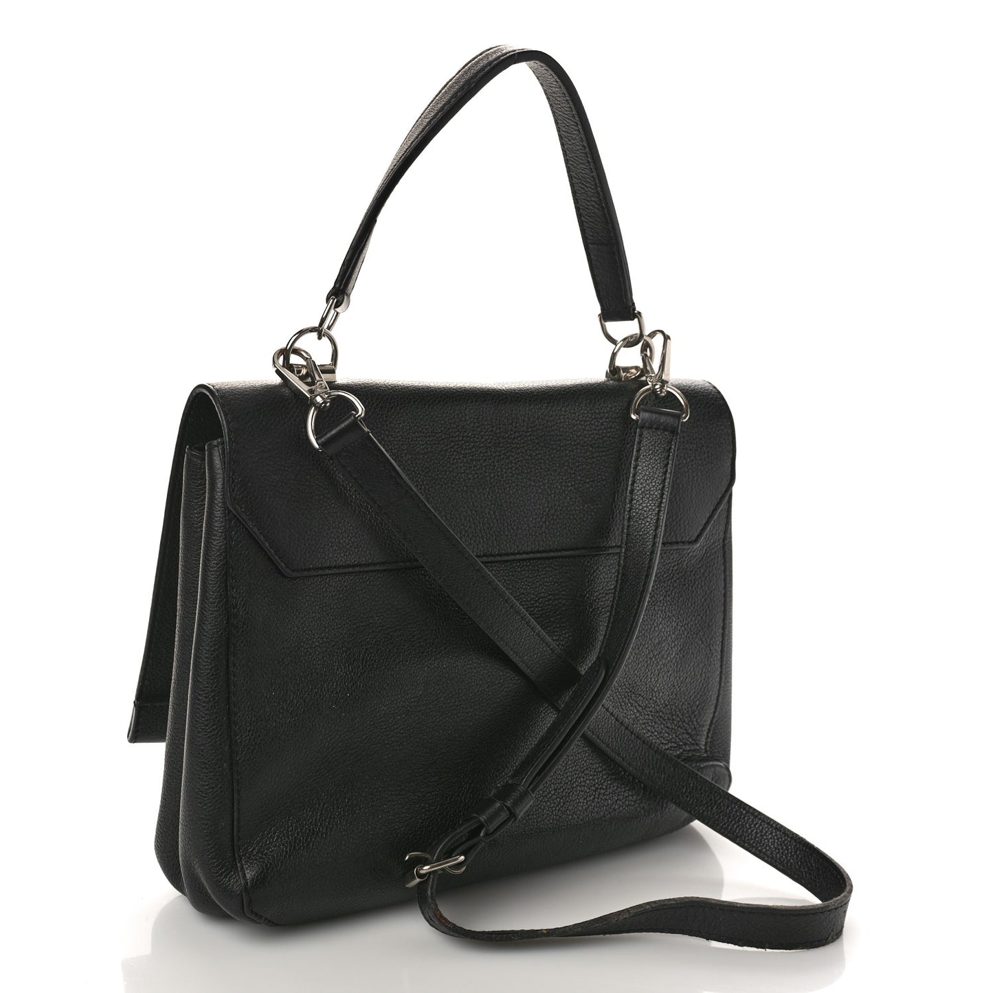 Soft Calfskin Lockme II Top Handle Black