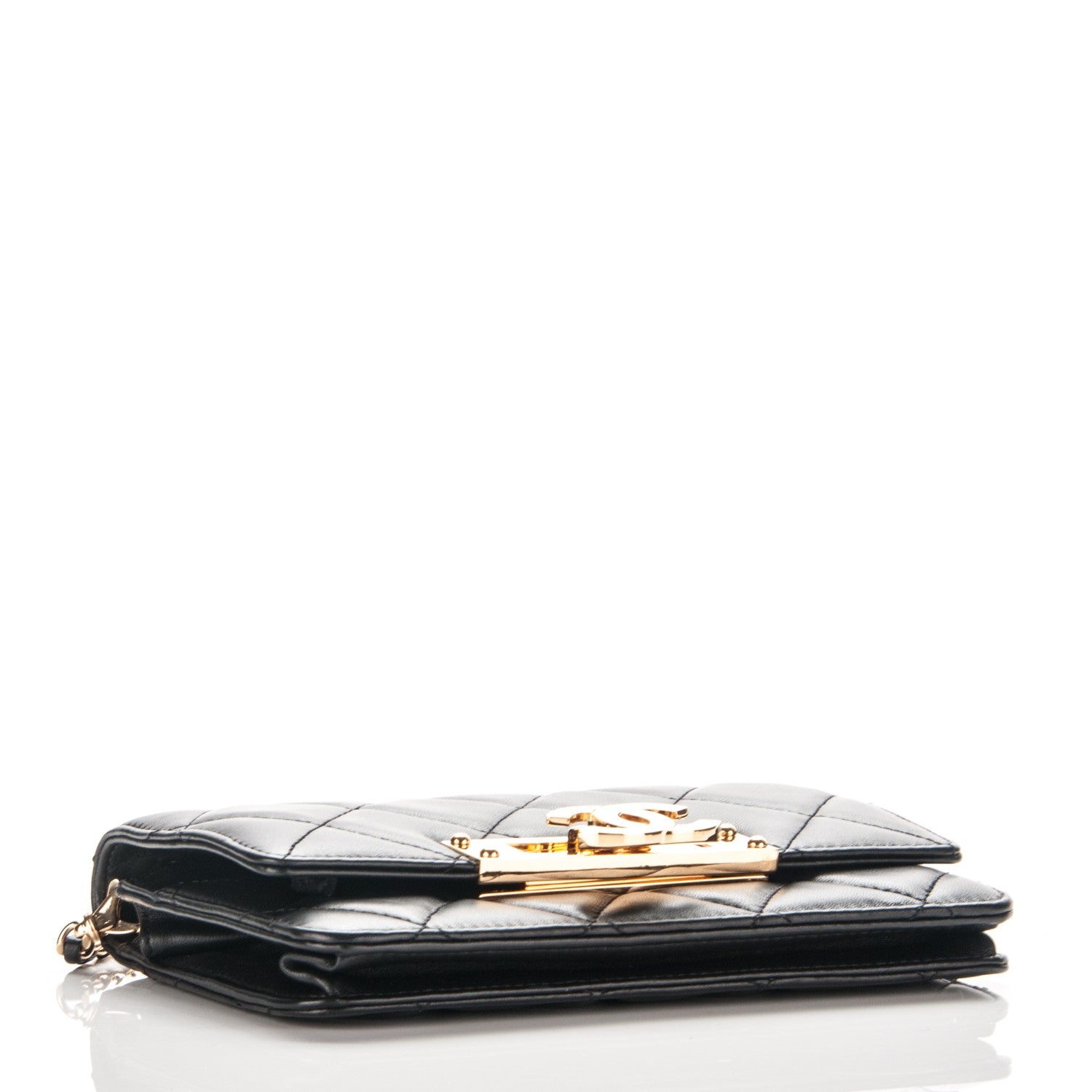 Chanel Lambskin Quilted Golden Class Wallet on Chain WOC Black 4 of 7