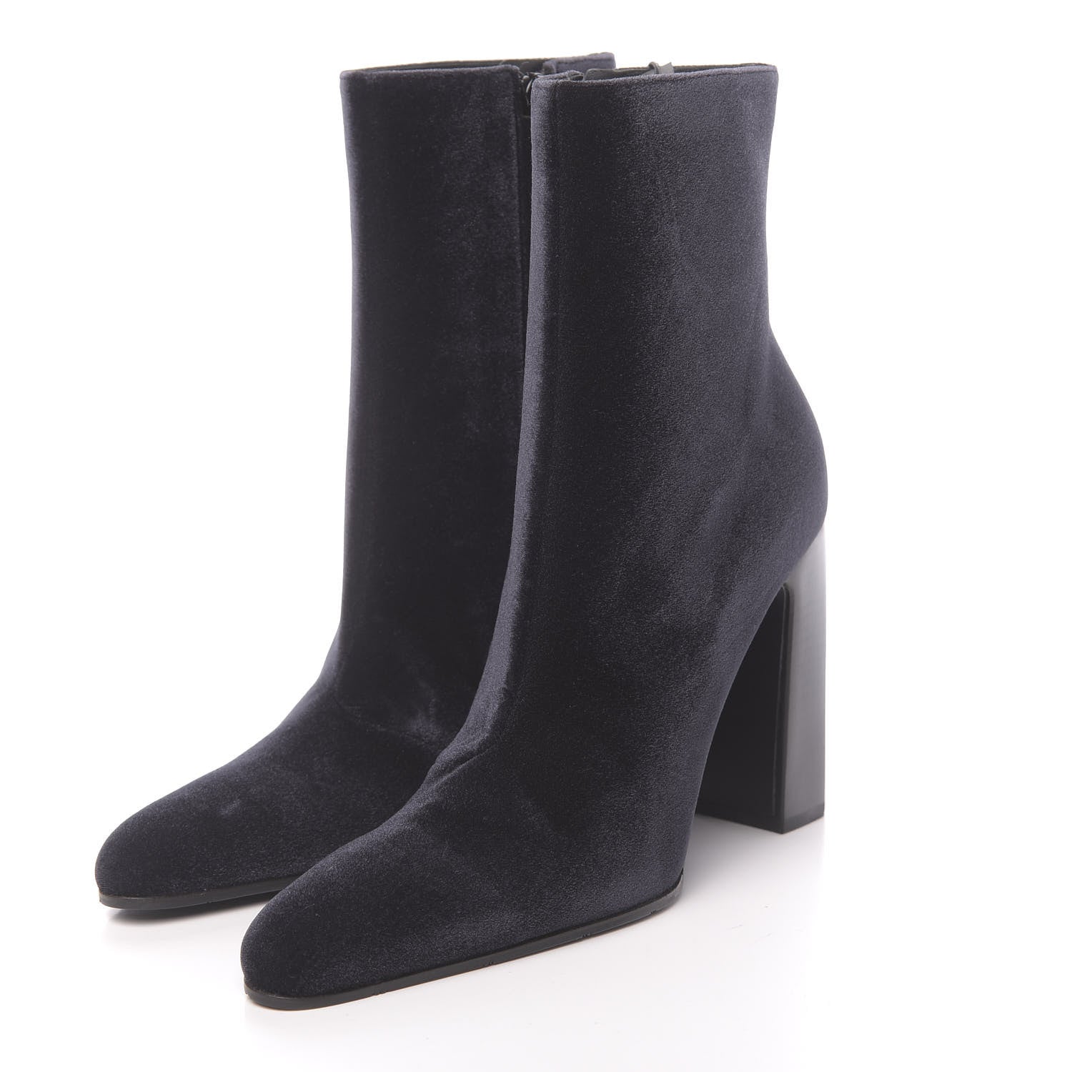 Balenciaga Smooth Velvet Ankle Boots 38 Black 3 of 9