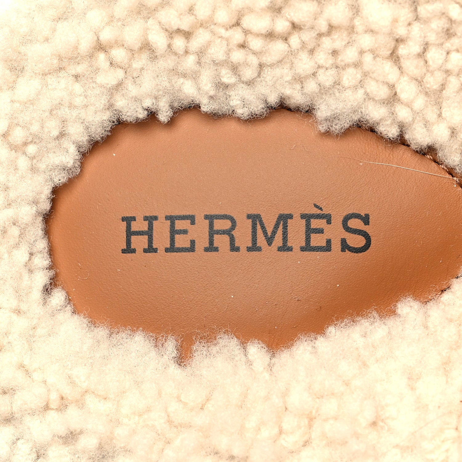 Hermes Suede Goatskin Woolskin Womens Chypre Sandals 36 Brun Fume Ecru 7 of 8