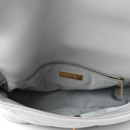 Chanel Lambskin Quilted Large Chanel 19 Flap Grey 4 of 5