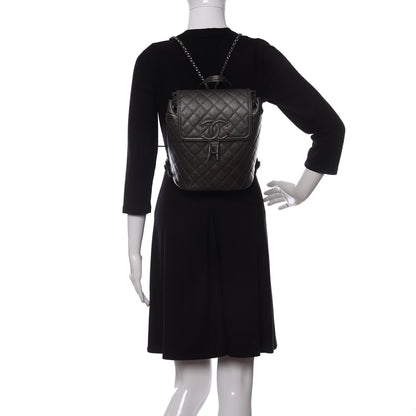 Chanel Metallic Caviar Quilted Filigree Backpack Dark Silver 2 of 10