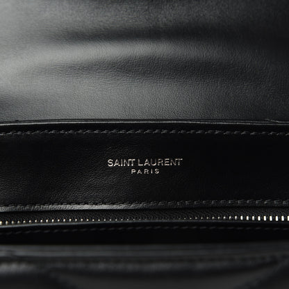 Saint Laurent Calfskin Y Quilted Monogram Toy Loulou Crossbody Bag Black 8 of 9