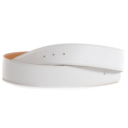 Hermes Chamonix Epsom Reversible 42mm Belt Strap 80 Natural Blanc 2 of 6