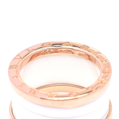 Bulgari 18K Rose Gold White Ceramic B.Zero1 Four-Band Ring 54 6.75 4 of 4