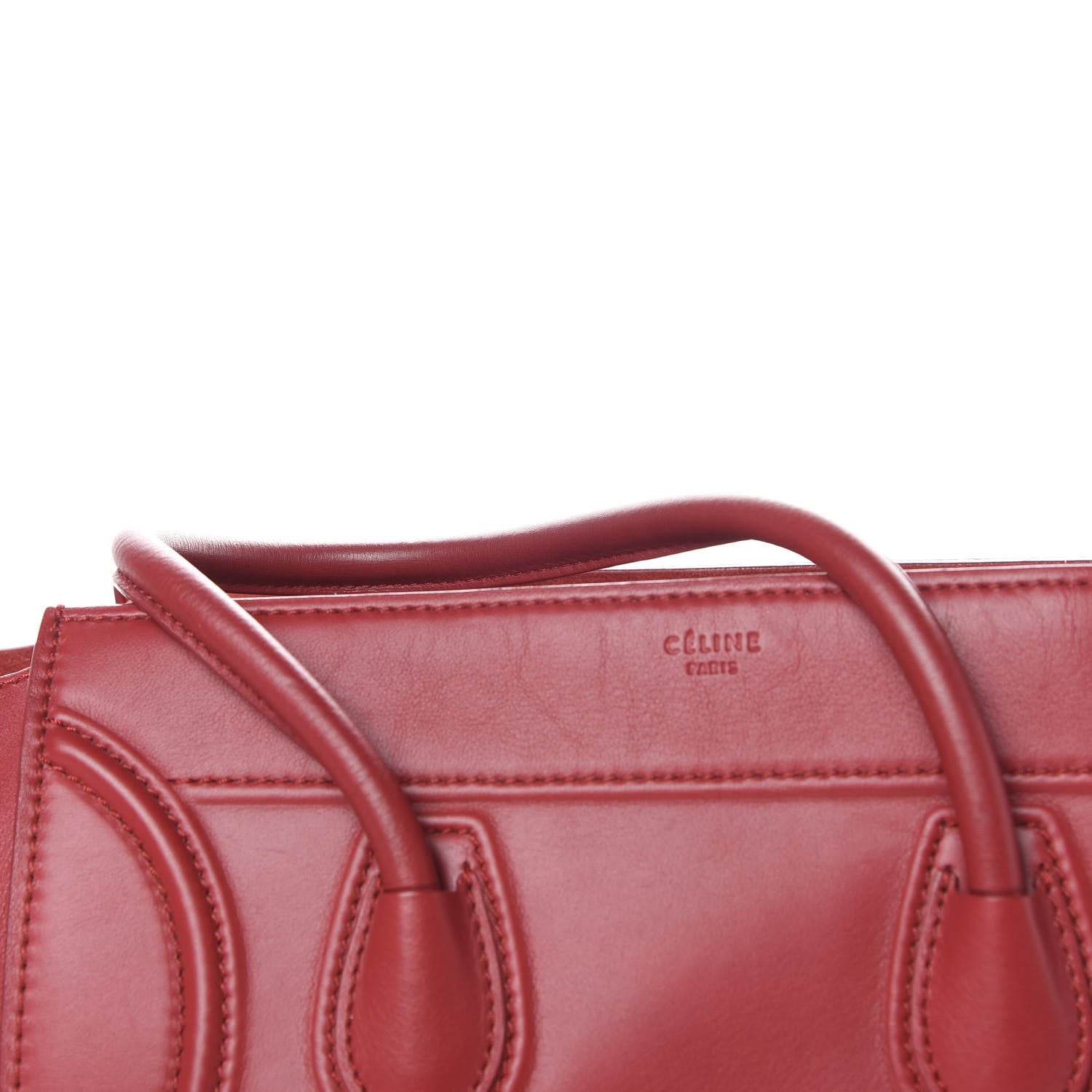 Celine Supple Calfskin Medium Phantom Luggage Red 15 of 19