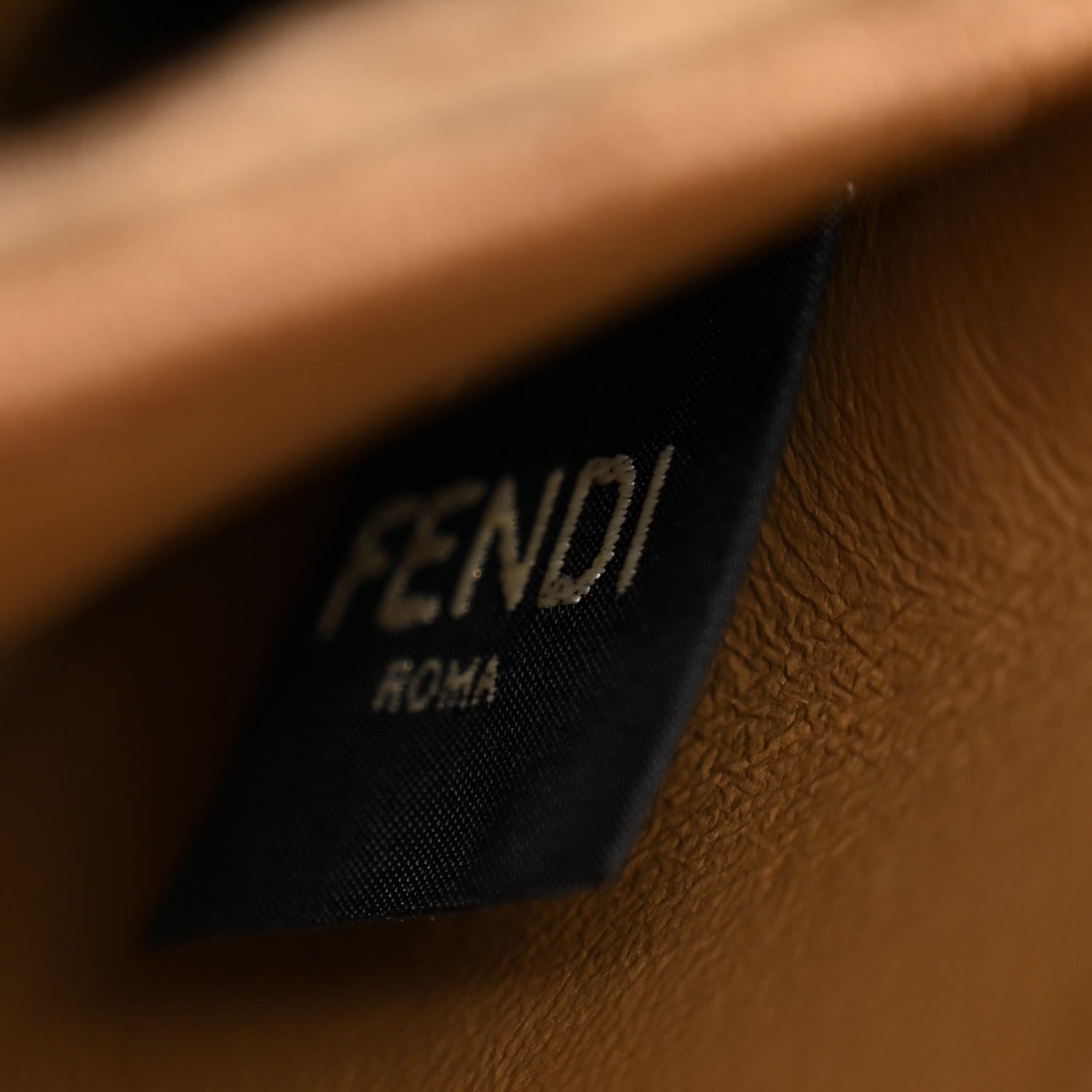 Fendi Curly Shearling Shiny Nappa Small Peekaboo I SEE U Satchel Camel 7 of 11