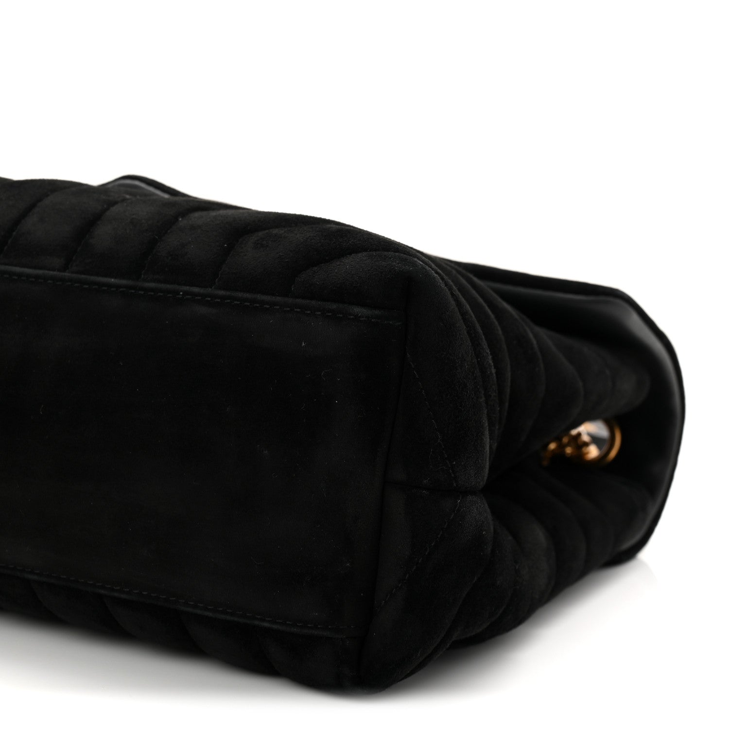 Saint Laurent Suede Y Quilted Monogram Medium Loulou Chain Satchel Black 18 of 19