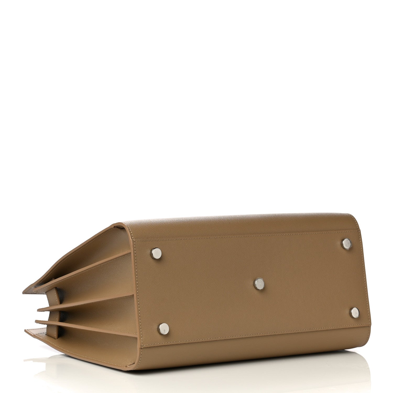 Saint Laurent Grained Calfskin Small Sac De Jour Taupe 4 of 14