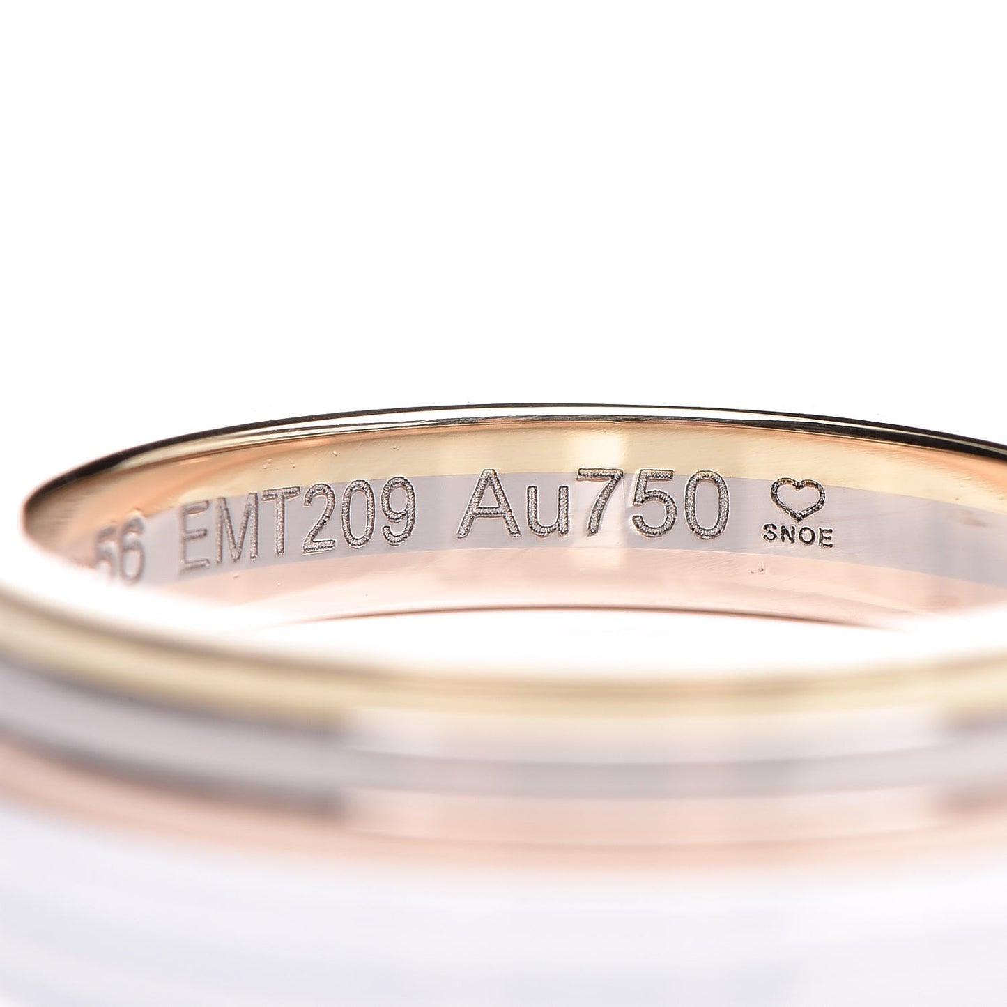 18K White Pink Yellow Gold 3.5mm Vendome Louis Cartier Wedding Band 56 7.5