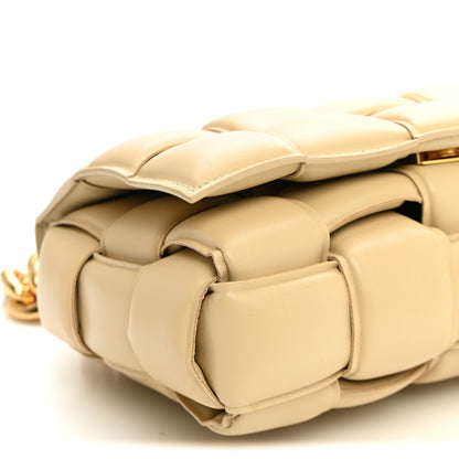 Bottega Veneta Lambskin Maxi Intreccio Padded Chain Cassette Crossbody Bag Porridge 8 of 9