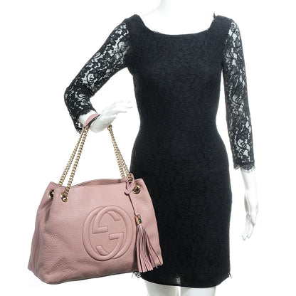 Gucci Cellarius Calfskin Medium Soho Chain Shoulder Bag Dark Cipria 2 of 7