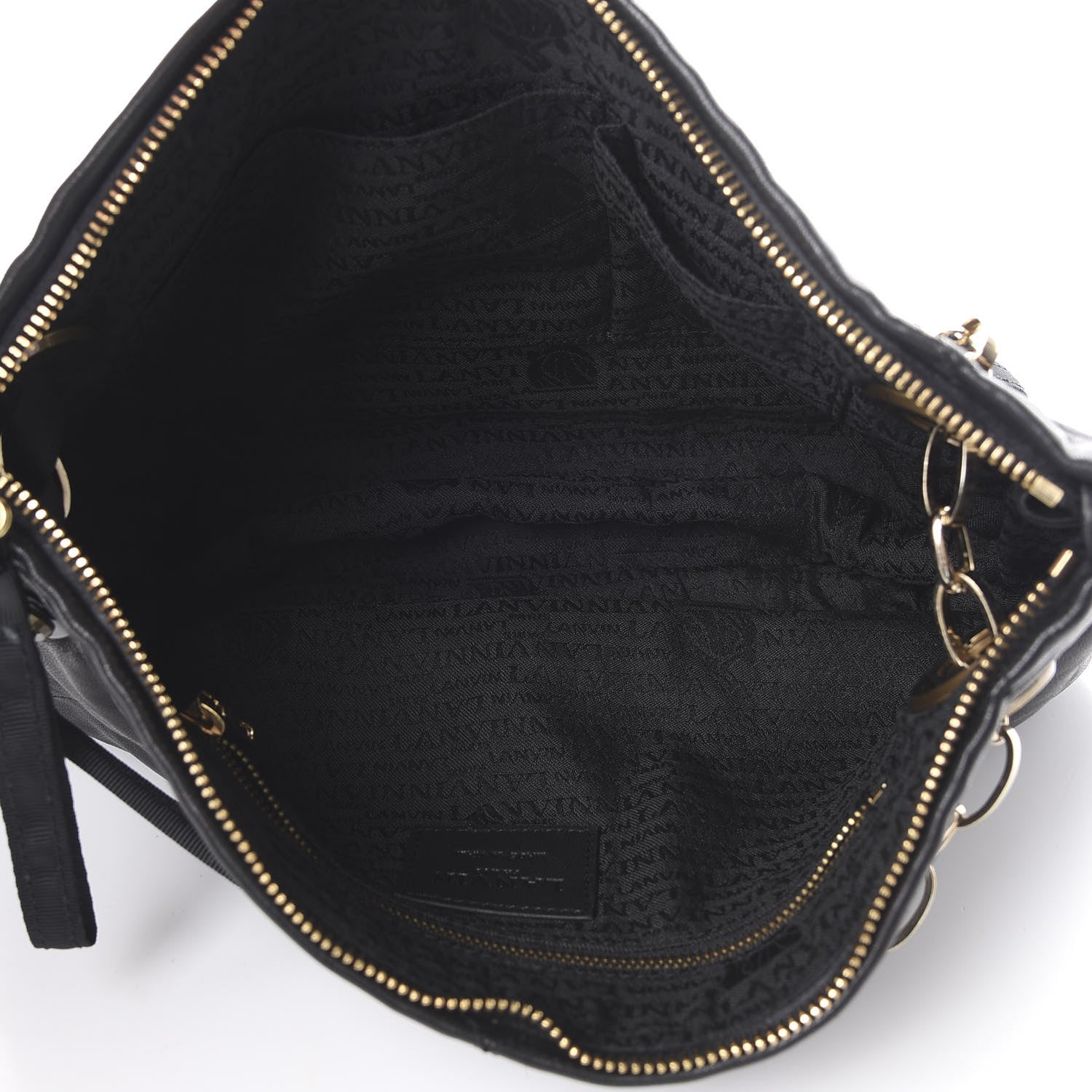 Lanvin Lambskin Quilted Medium Amalia Shoulder Bag Black 4 of 9