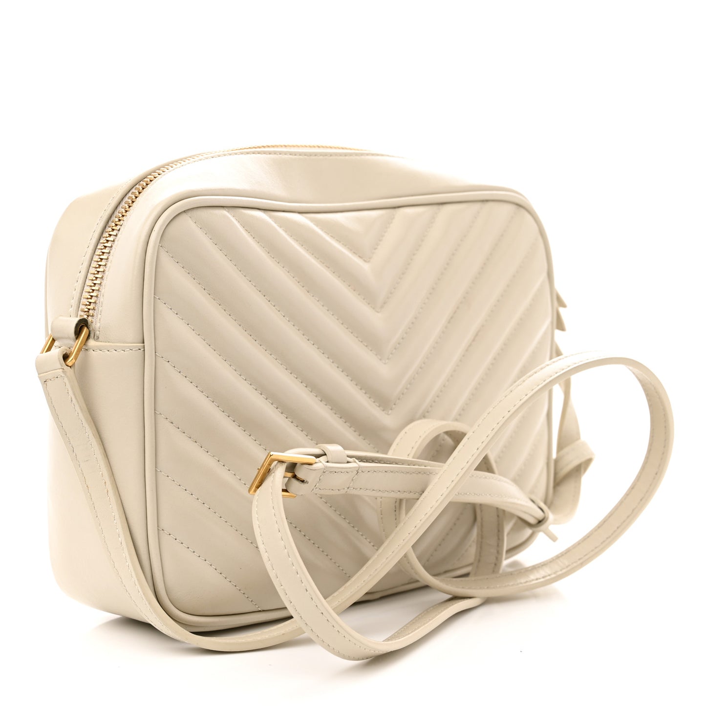 Calfskin Matelasse Monogram Lou Camera Bag Crema Soft