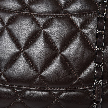 Chanel Lambskin Quilted Large 3 Flap Dark Brown 19 of 20