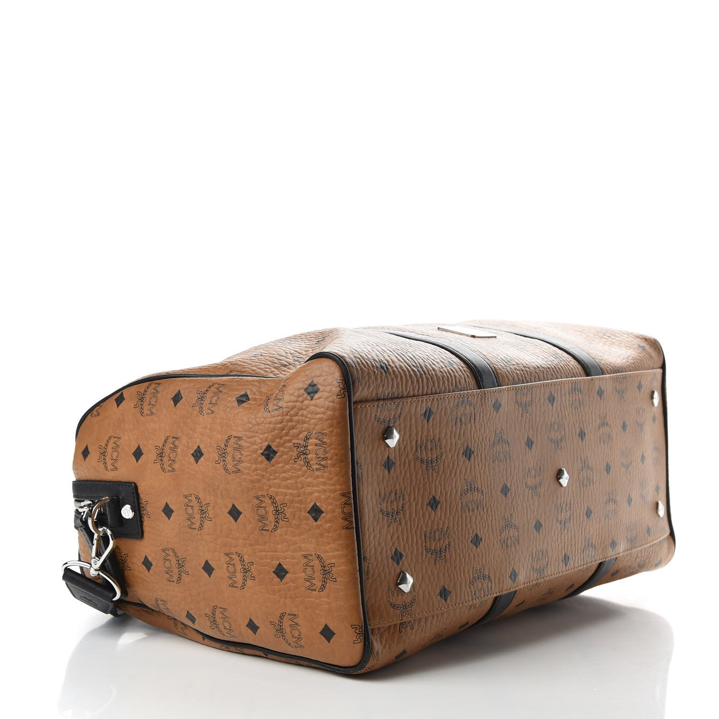 Visetos Medium Traveler Weekender Duffle Bag Cognac Black