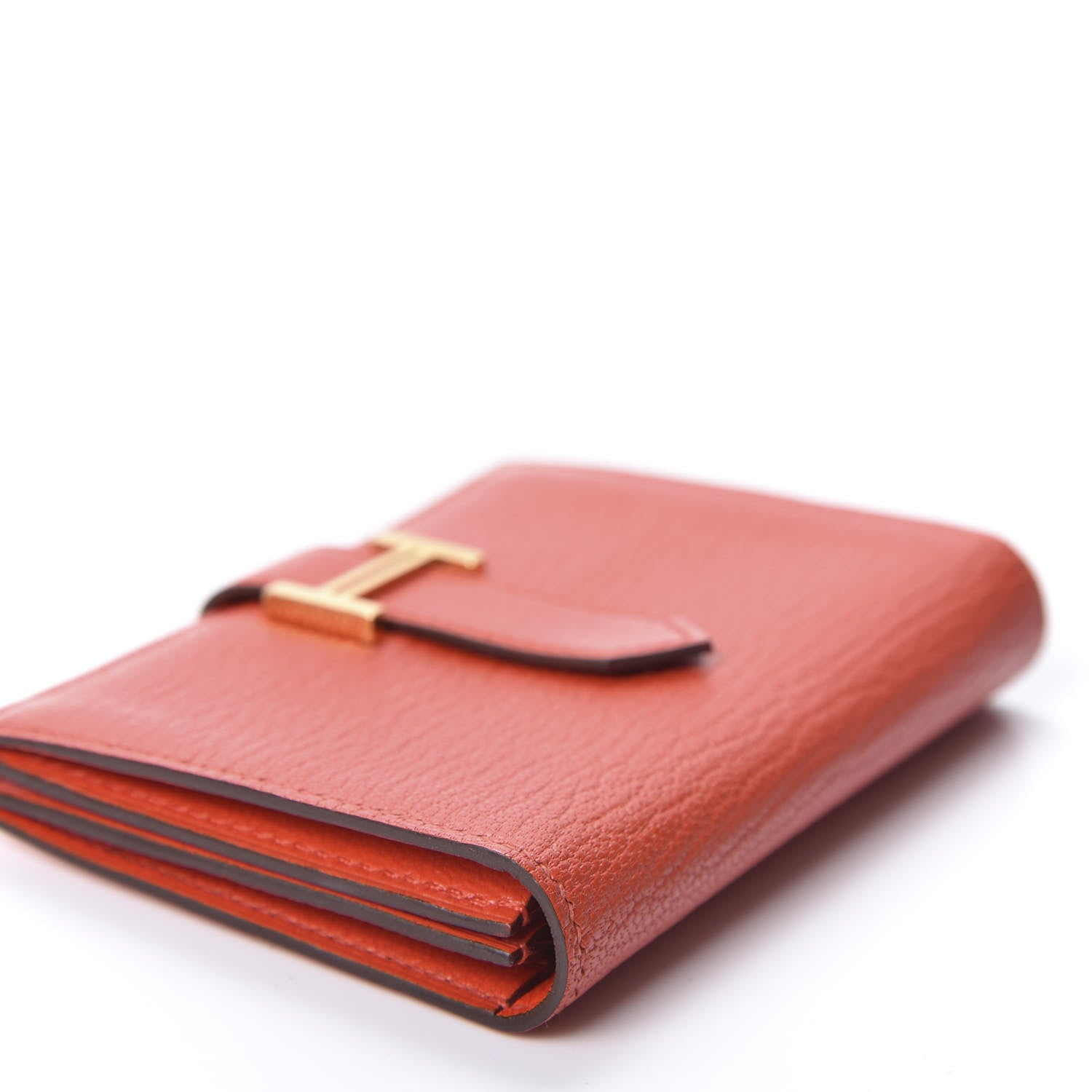 Hermes Chevre Mysore Bearn Card Holder Wallet Capucine 8 of 16