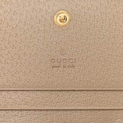 Gucci GG Supreme Monogram Textured Dollar Calfskin Web Ophidia Card Case Beige Mystic White Oatmeal 7 of 10