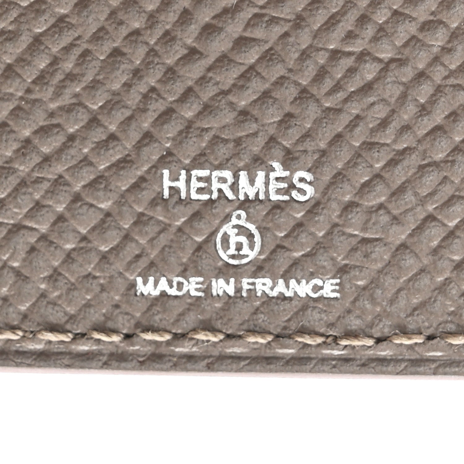 Hermes Epsom Evercolor Lizard Taurillon Clemence Petit Owl Card Holder Gris Asphalt Ficelle Black 6 of 7