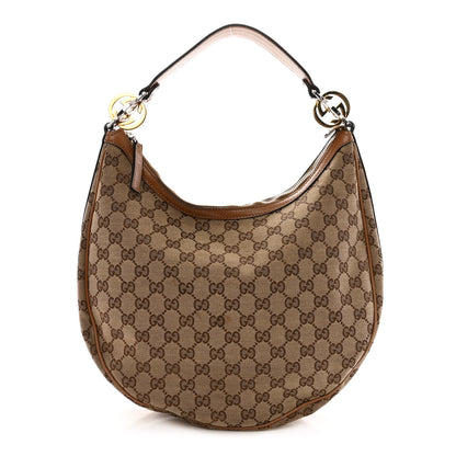Gucci Monogram GG Twins Hobo Tan 1 of 11