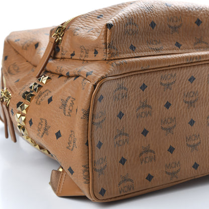 MCM Visetos Medium Side Studs Stark Backpack Cognac 5 of 8