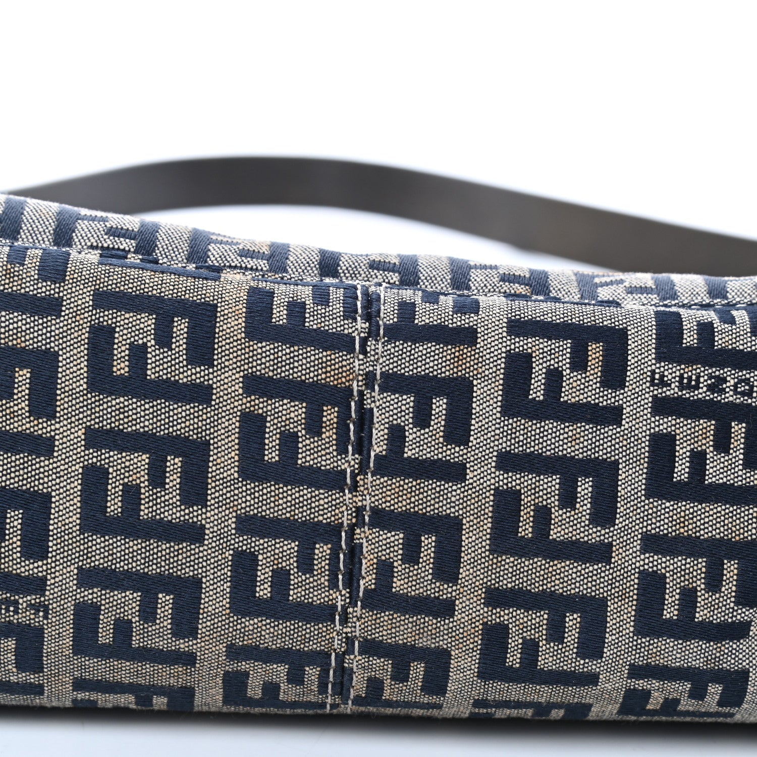 Fendi Zucchino Shoulder Bag Navy 11 of 12
