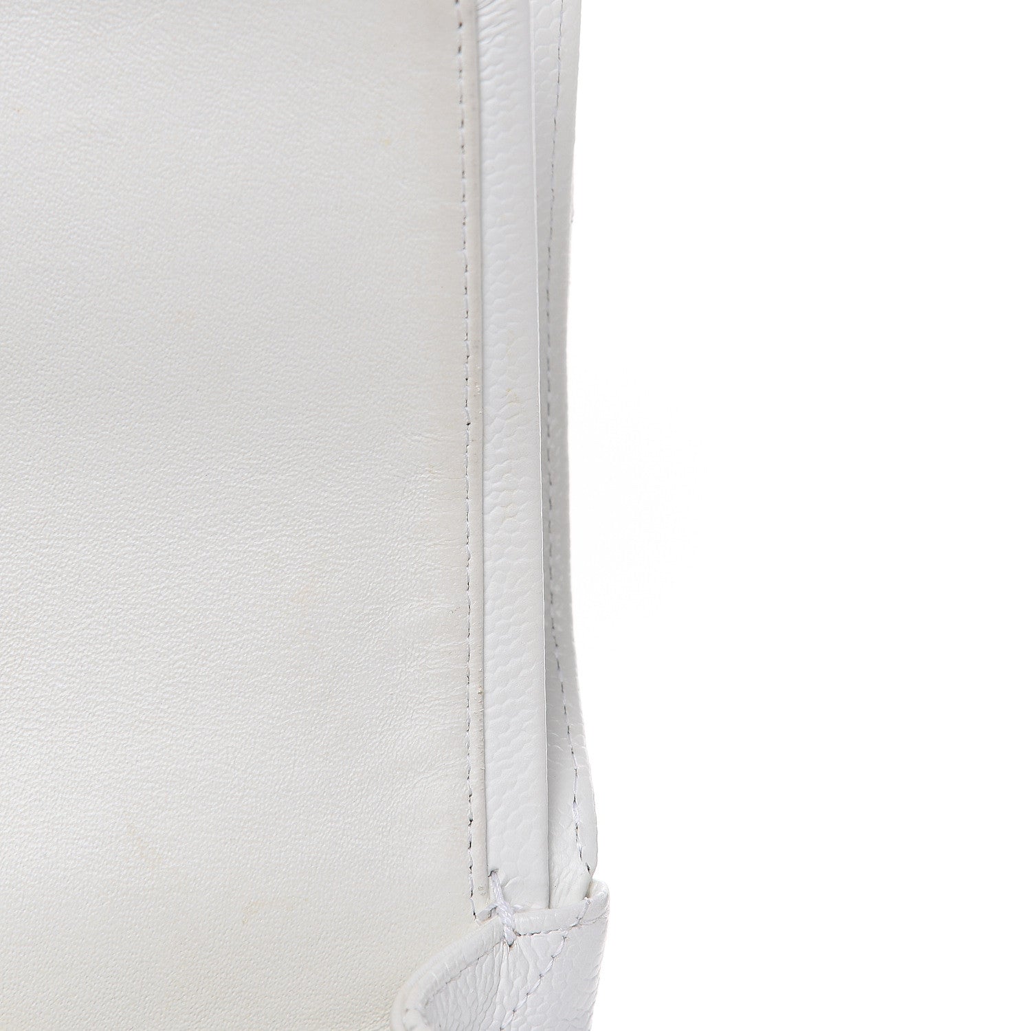 Chanel Caviar Quilted Jumbo Double Flap White 14 of 16