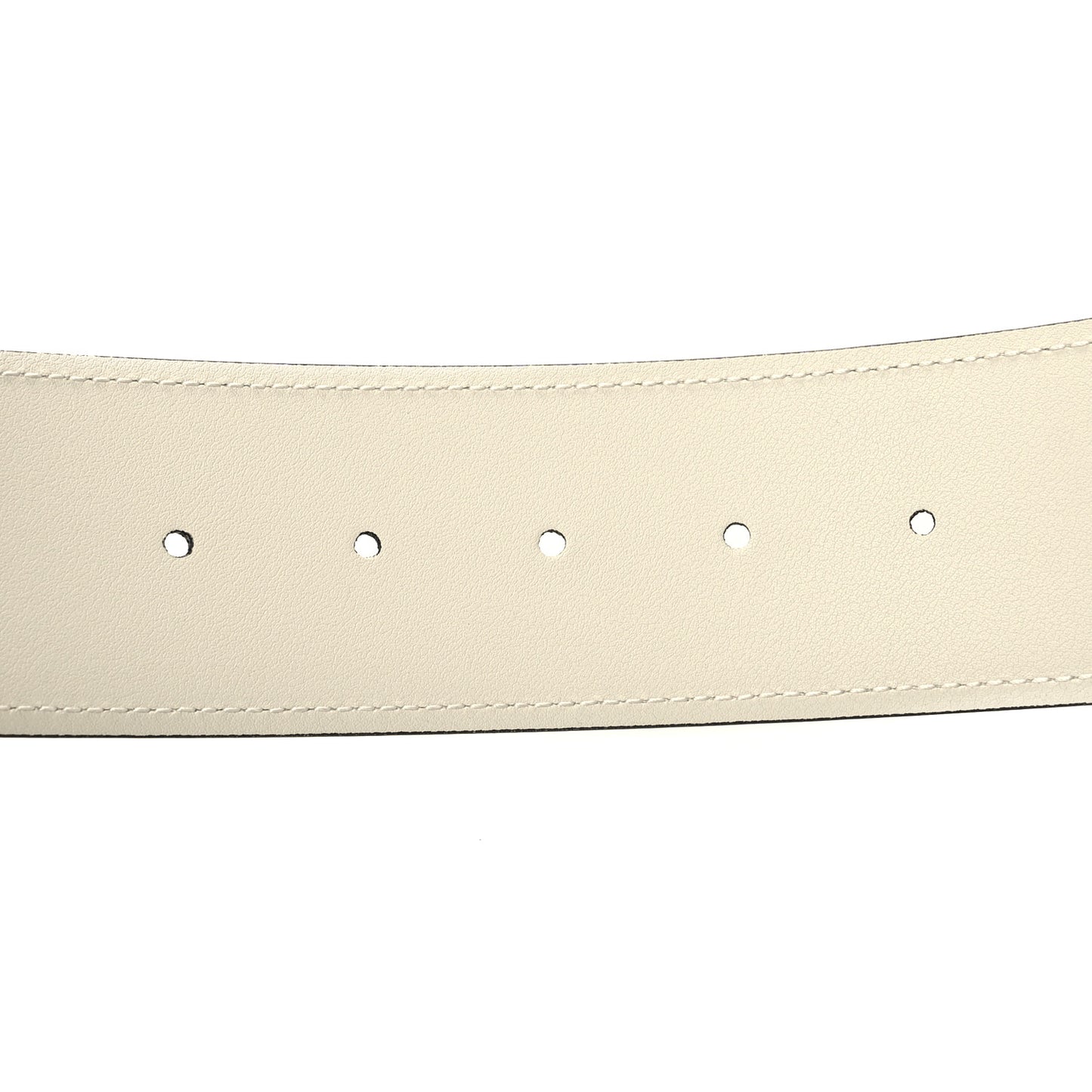 Calfskin Blondie Wide Belt 80 32 Mystic White
