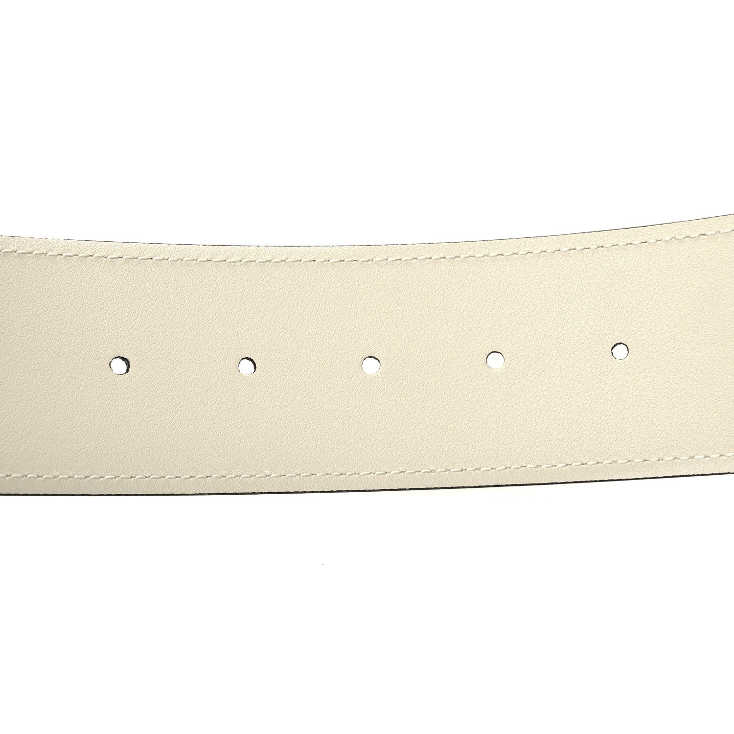 Gucci Calfskin Blondie Wide Belt 80 32 Mystic White 4 of 5