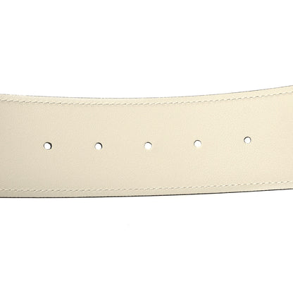 Gucci Calfskin Blondie Wide Belt 80 32 Mystic White 4 of 5