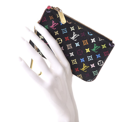 Louis Vuitton Monogram Multicolor Key Pouch Black Grenade 2 of 9