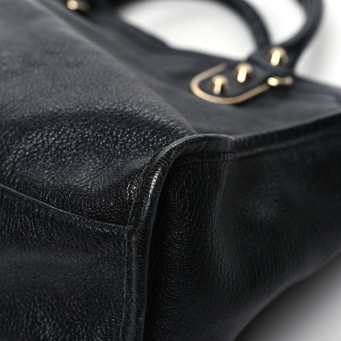 Chevre Gold Metallic Edge Hardware City Black