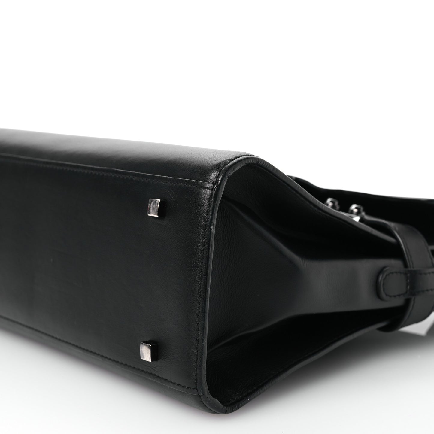 Calfskin MM Tempete Satchel Black