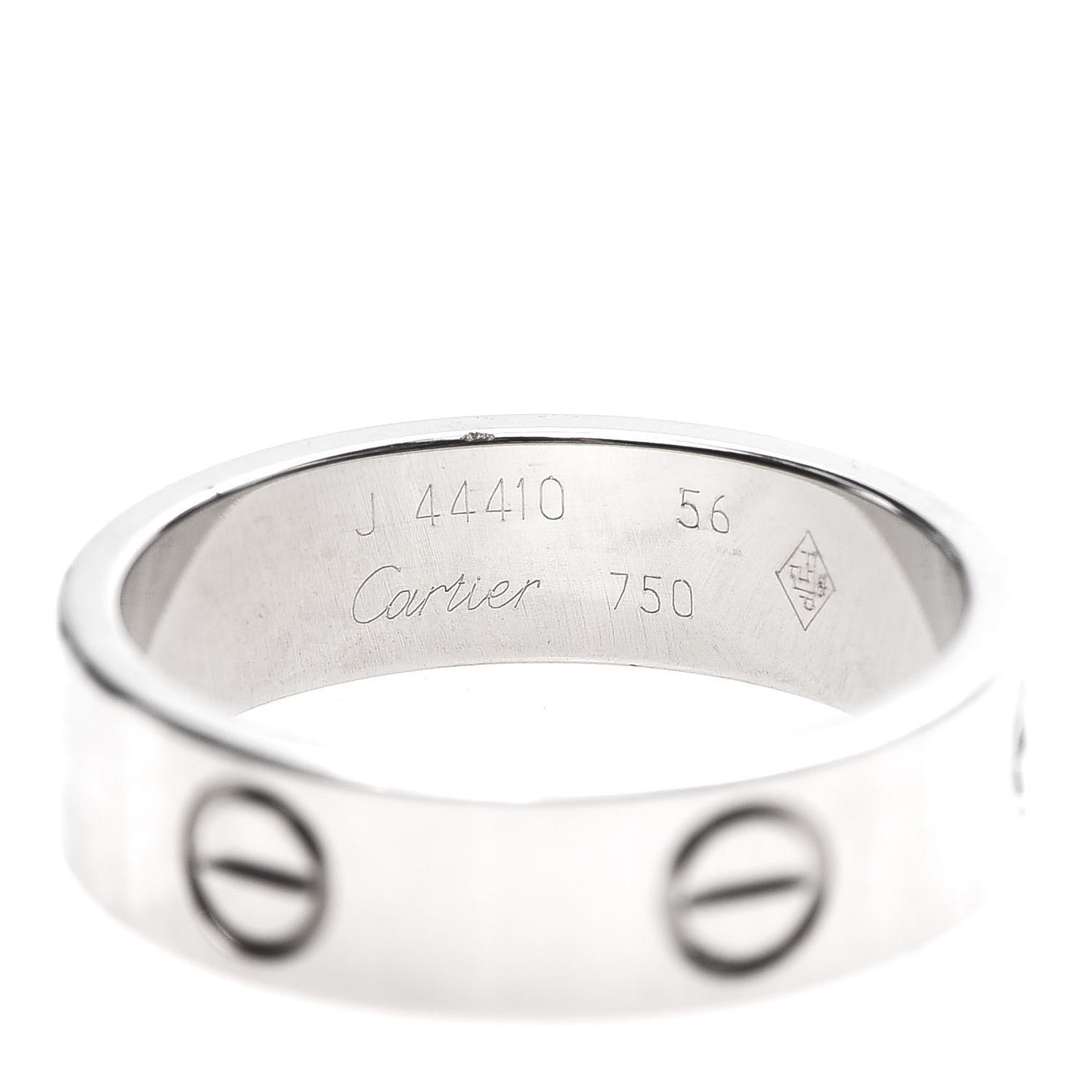 18K White Gold 5.5mm LOVE Ring 56 7.5
