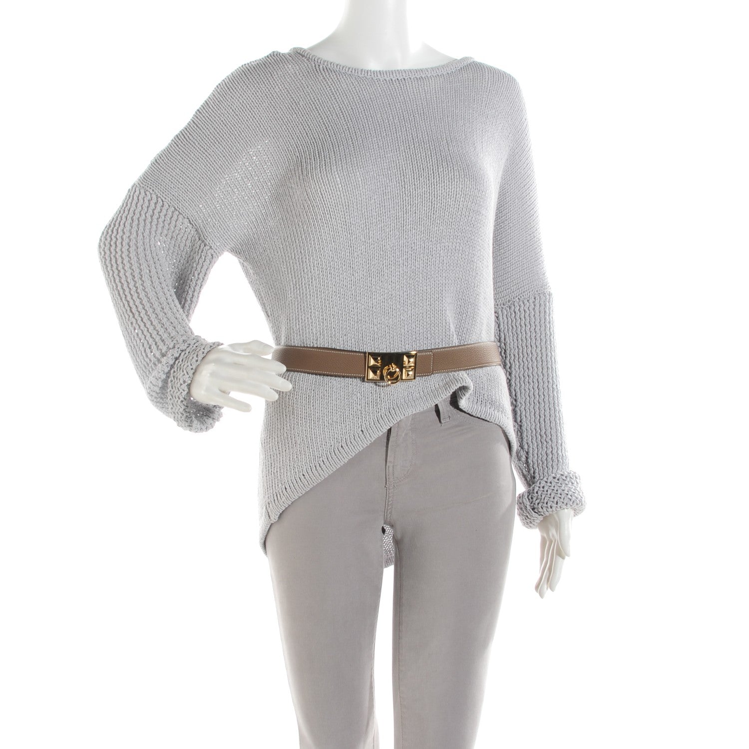 Hermes Box Togo 32mm Collier De Chien CDC Belt 85 Black Etoupe 2 of 8