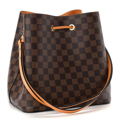 Louis Vuitton Damier Ebene Neonoe MM Safran 3 of 10